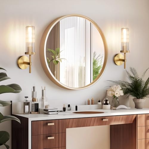 15" Knurled‑Craft Hardwired Brass Wall Sconce