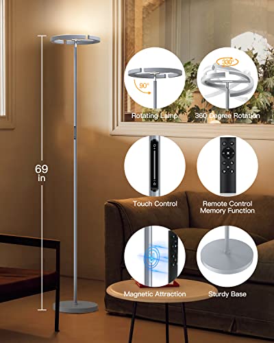 Silver Floor Lamps for Living Room