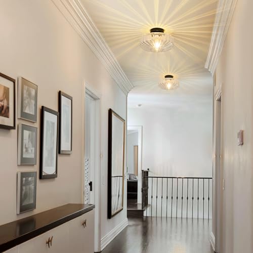 Glass Semi Flush Ceiling Lights