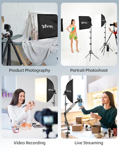 Softbox Lighting Kit 16x16in Soft Box 2Pack Upgrade 135W 2700