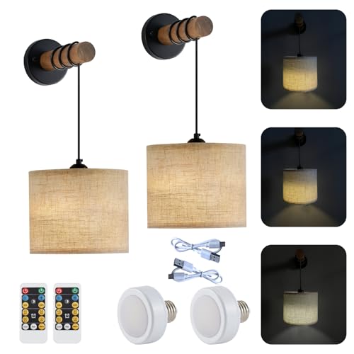 Rechargeable Battery Operated Wall Sconces Set of 2 (2 Count)