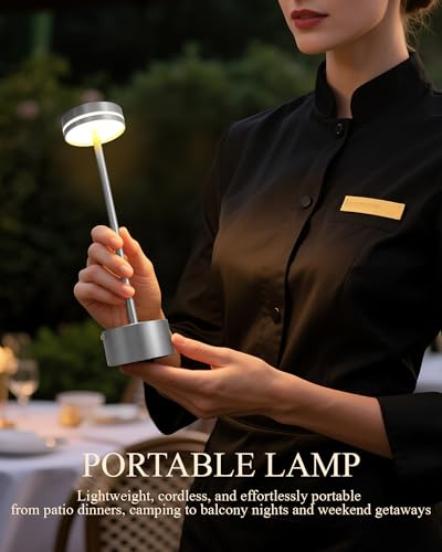 2 Pack LED Cordless Table Lamp Rechargeable (2 Count)