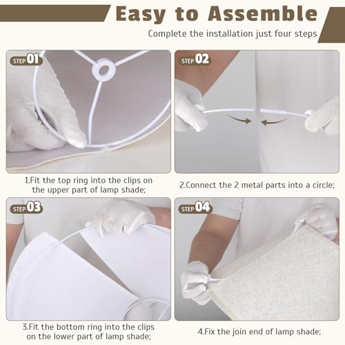 Large Beige Lamp Shades Set of 2 (2 Count)