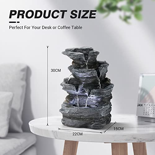 Indoor Water Fountain Tabletop Fountain Stacked Rock w
