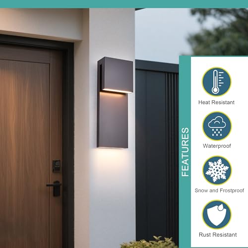 Outdoor Wall Lights Modern Exterior Lighting Fixtures (2 Count)