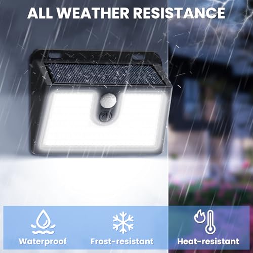 4 Packs] Solar Motion Sensor Outdoor Lights (4 Count)