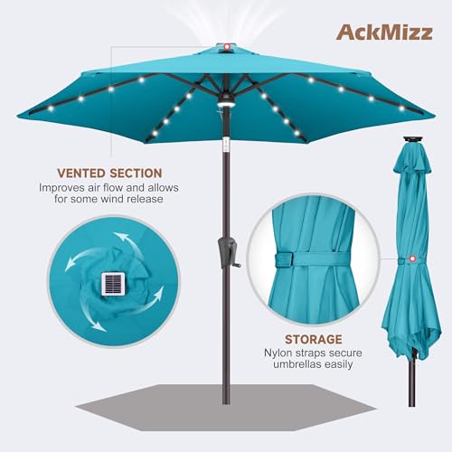 Solar Patio Umbrella with Centre Light
