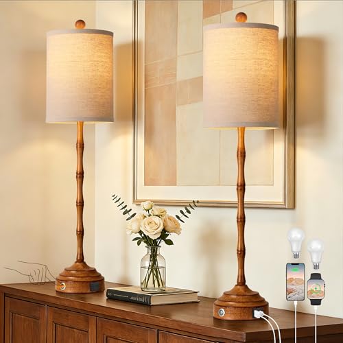Tall Skinny Beside Lamps Set of 2
