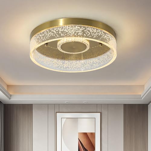 Modern LED Gold Flush Mount Ceiling Light