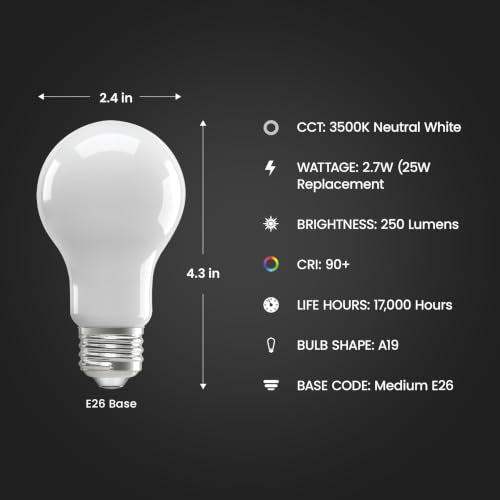 Enchance A19 LED Light Bulbs (4 Count)