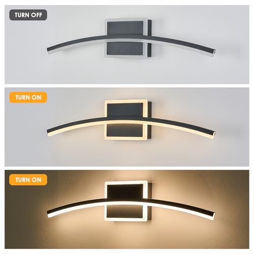 Modern LED Wall Sconce Black Light Fixtures Over Mirror Modern Bath Wall Lighting for Bathroom
