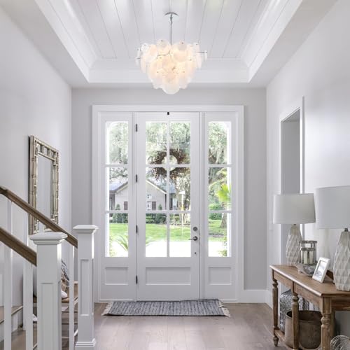 Dia 28 Inch Modern Glass Chandeliers for Farmhouse