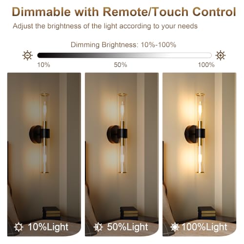 Battery Operated Wall Sconces Set of 2 (2 Count)