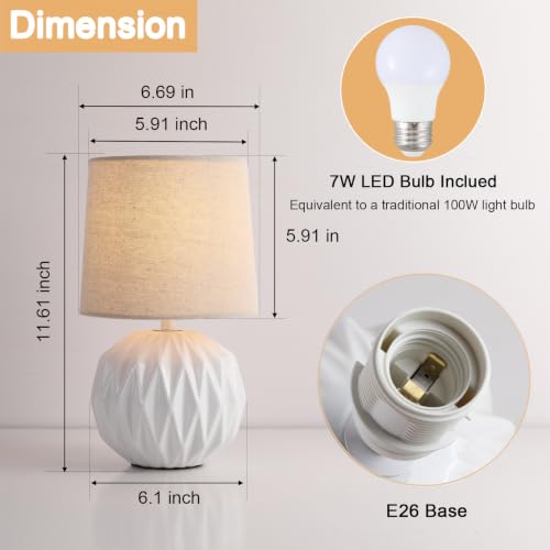 Ceramic Bedroom Table Lamps Set of 2 (2 Count)