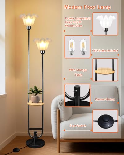 Dimmable Flower Floor Lamp for Living Room (2 Count)