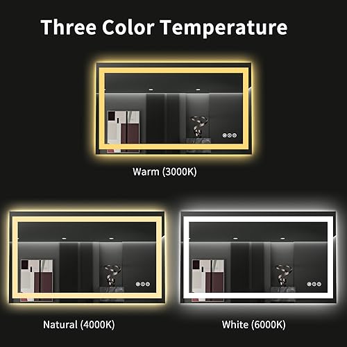 48"X28" LED Bathroom Mirror with Lights