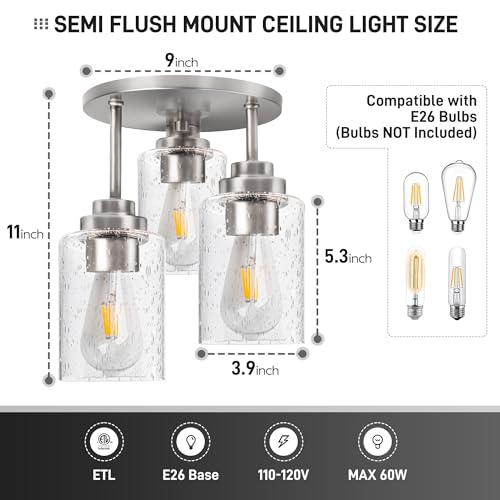 Semi Flush Mount Ceiling Light