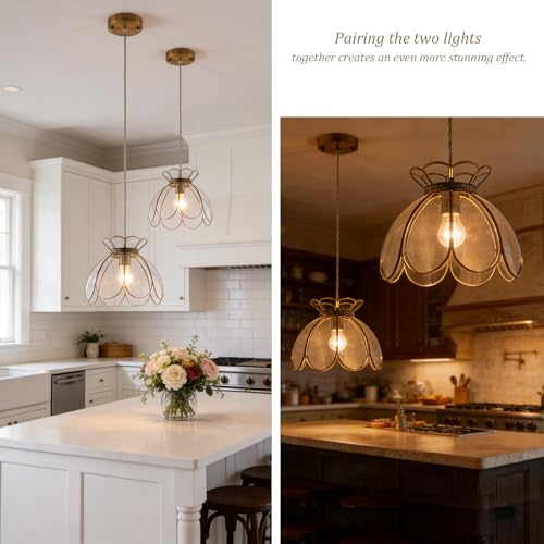 Brass Glass Ceiling Pendant Light