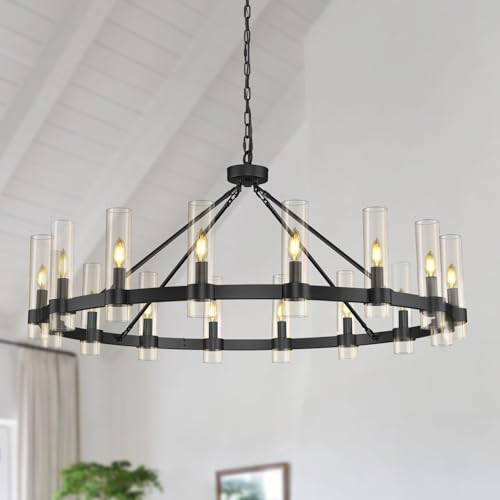 Black Wagon Wheel Chandelier