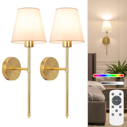 19.9 inch Battery Operated Wall Sconce Set of 2 (2 Count)