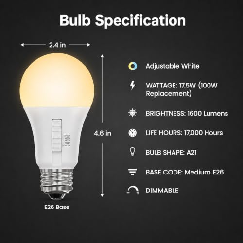 A21 LED Light Bulb (6 Count)