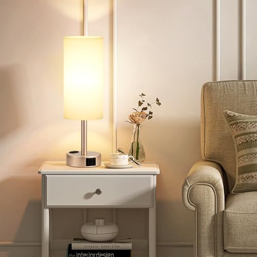 Antique White Bedside Table Lamp
