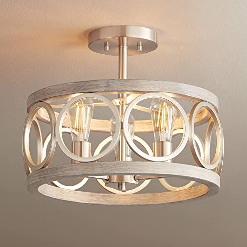 Salima 16" Wide Nickel Gray Wood 3