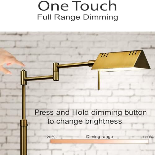 Brook Adjustable Dimmable LED Pharmacy Floor Lamp