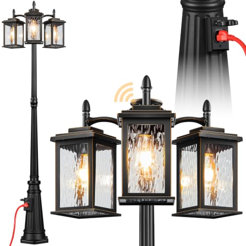 Outdoor Lamp Post Light with Outlet