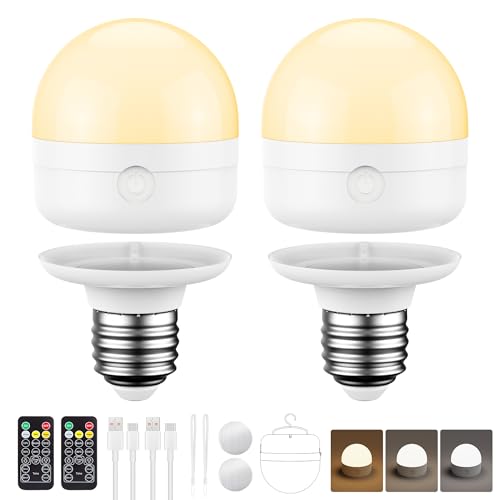 E26 Rechargeable Light Bulbs with Remote
