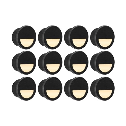 12 Pack Recessed Low Voltage LED Step Riser Light (12 Count)