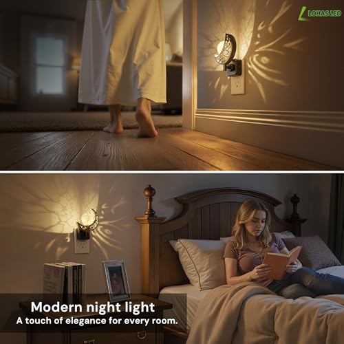 Night Lights Plug into Wall Moon Sphere Decor Night Light