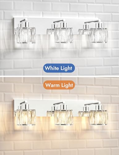 Crystal Vanity Lights for Bathroom (3 Count)