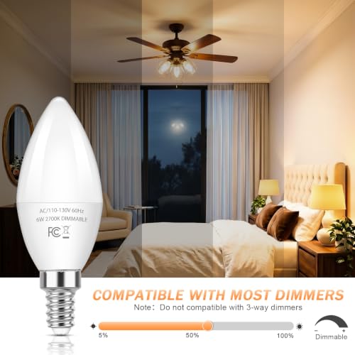 E12 LED Bulbs (6 Count)
