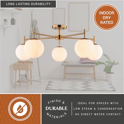 Armitage 5 Light 32 in. Wide Muted Brass Gold Mid