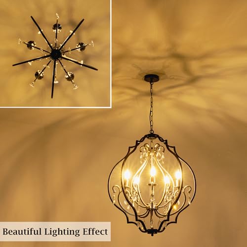Black Crystal Chandeliers for Dining Room