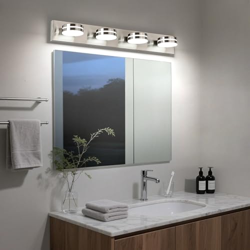 Brushed Nickel Vanity Lights for Bathroom