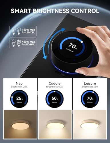 WiFi Smart Rotary Triac Dimmer with 1.8 inch TFT Display Screen