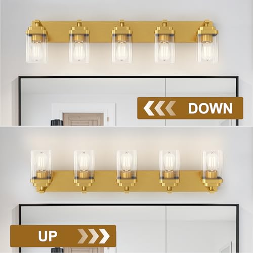 Brushed Gold Bathroom Light Fixtures