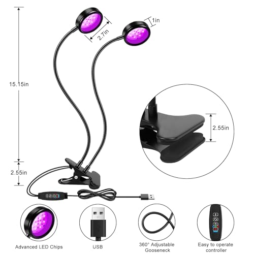 LED Black Light Dual Head