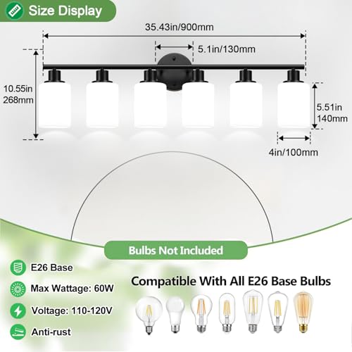 6 Light Bathroom Light Fixtures