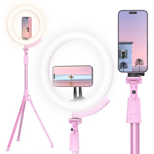 12'' LED Ring Light with 62'' Tripod Stand and Magnetic Phone Holder