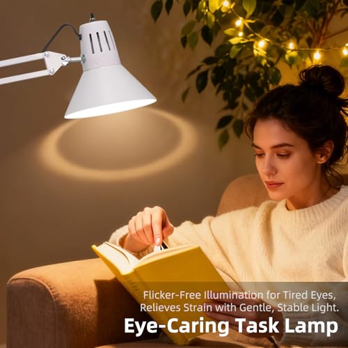 White Desk Lamp with Clamp