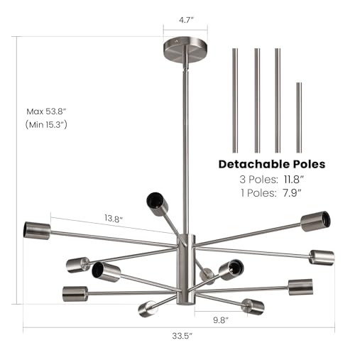 Modern Sputnik Chandeliers Light (12 Count)