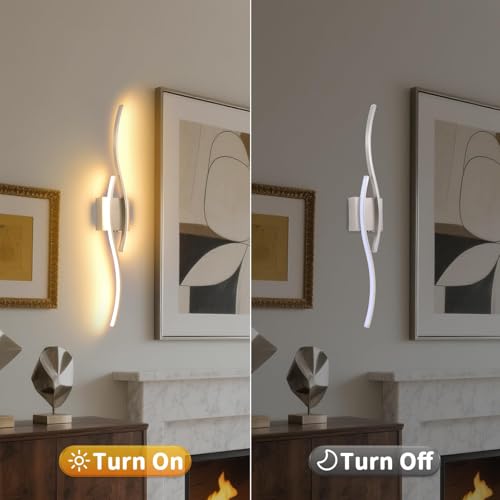 Battery Operated Silver Wall Sconce (2 Count)