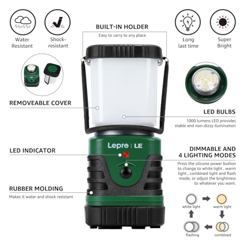 1000LM LED Camping Lantern Rechargeable