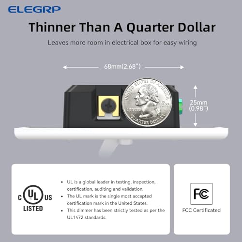 Digital Toggle Dimmer Switch for Dimmable LED (10 Count)