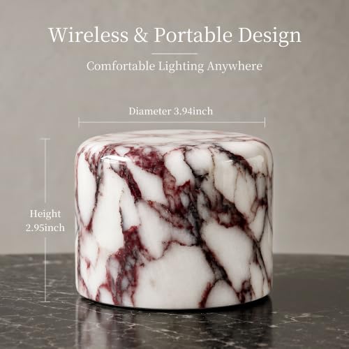 Natural Marble Cordless Touch Dimmable Table Lamp Night Light