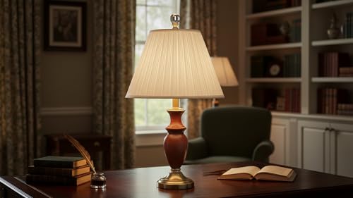 33026A Transitional Pleated Empire Shape Spider Construction Lamp Shade in Rice White