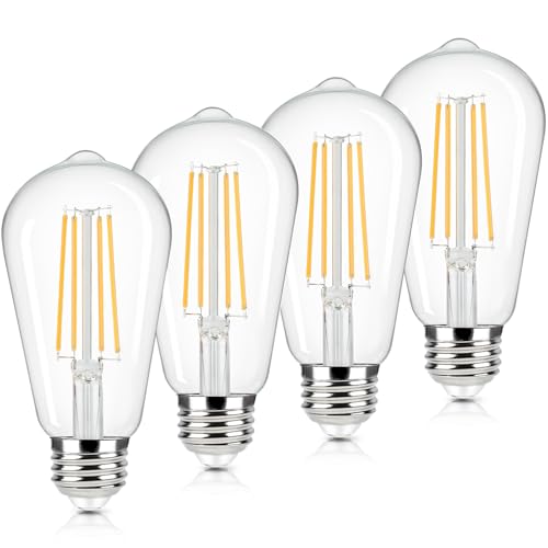 4 Pack Vintage LED Edison Bulbs 60W Equivalent (4 Count)